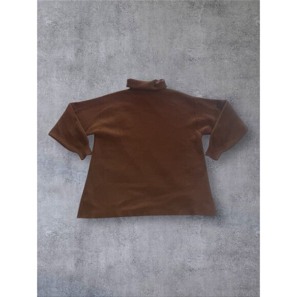 Free People Softly Structured Tunic Sweater  
Burnt Orange Wmns Sz S Turtleneck - Picture 5 of 10